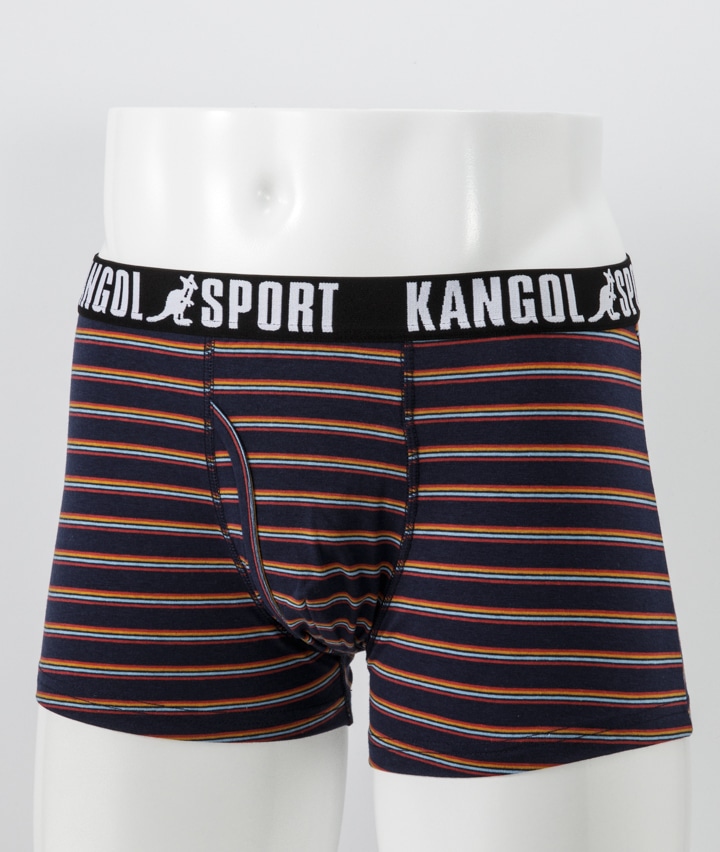 メンズインナー カンゴールスポーツ ベア天竺 紳士ボーダー柄ボクサーブリーフ ｍサイズ オレンジ 紳士 パシオス公式ネットショップ パシオスnet
