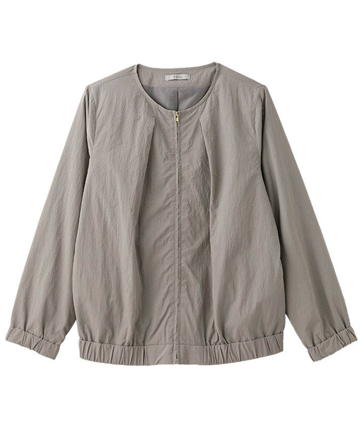 ｆｏｖｌ 婦人タック使いブルゾン ｍサイズ グレー レディース パシオス公式ネットショップ パシオスnet