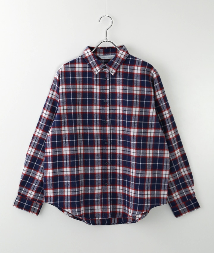 チェック柄シャツ(Mサイズ ベージュ): レディース｜パシオスNet