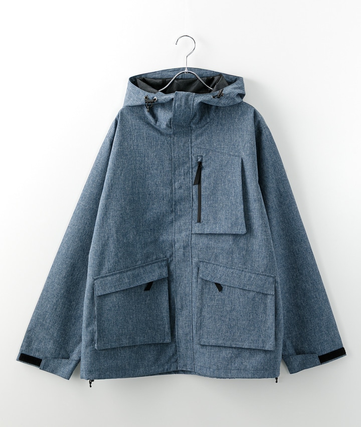 撥水マウンテンパーカー(Mサイズ グレーモク): メンズ