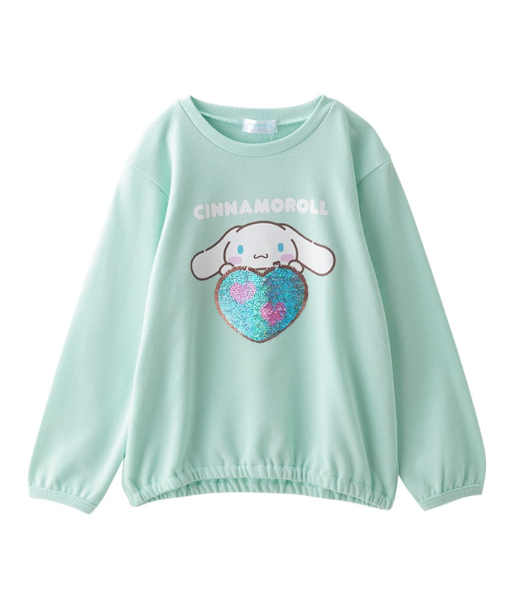 サンリオキャラクターズ】（シナモロール）女児スパンコールトレーナー  