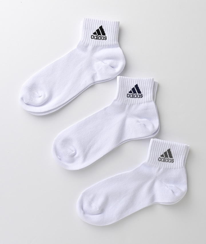 メンズソックス＞＜ａｄｉｄａｓ＞（３足組）アメリブショートソックス