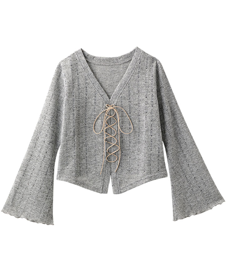 カラーナガノ　韓国限定 バニラクールグレーブルーグレー セール】 ノーカラーカットブルゾン（オフホワイト/グレー