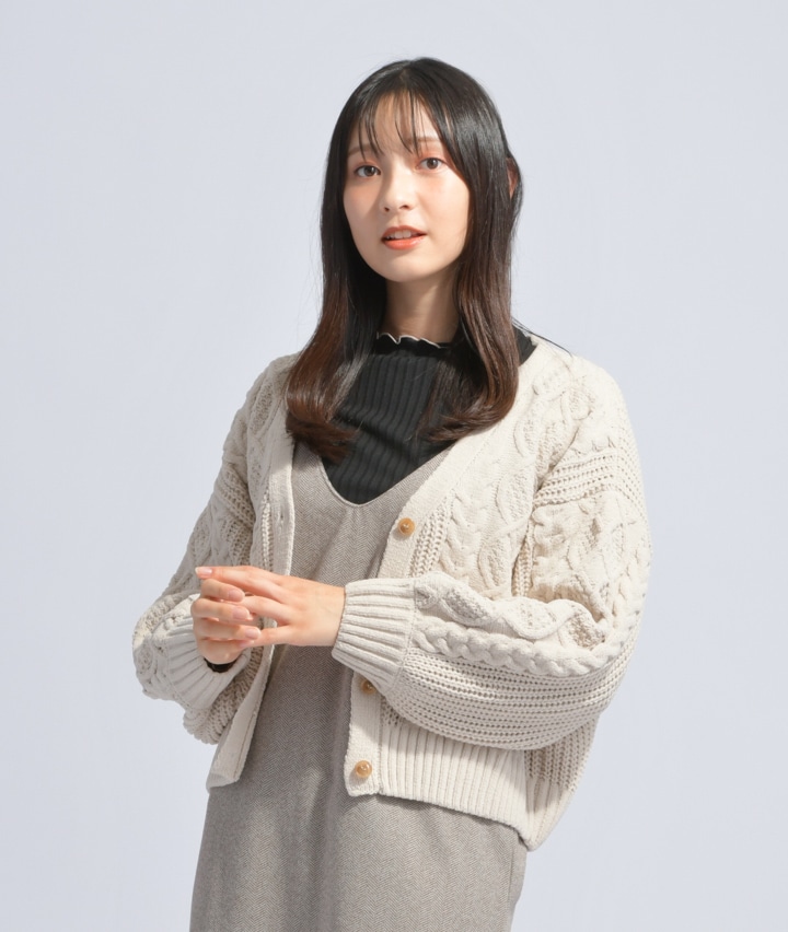 トレンドスタイル 婦人ニットカーディガン ｍサイズ ベージュ レディース パシオス公式ネットショップ パシオスnet