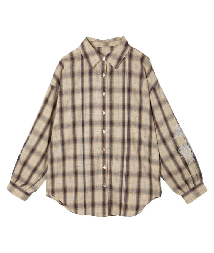 チェックシャツ(Mサイズ ベージュ): レディース｜パシオスNet
