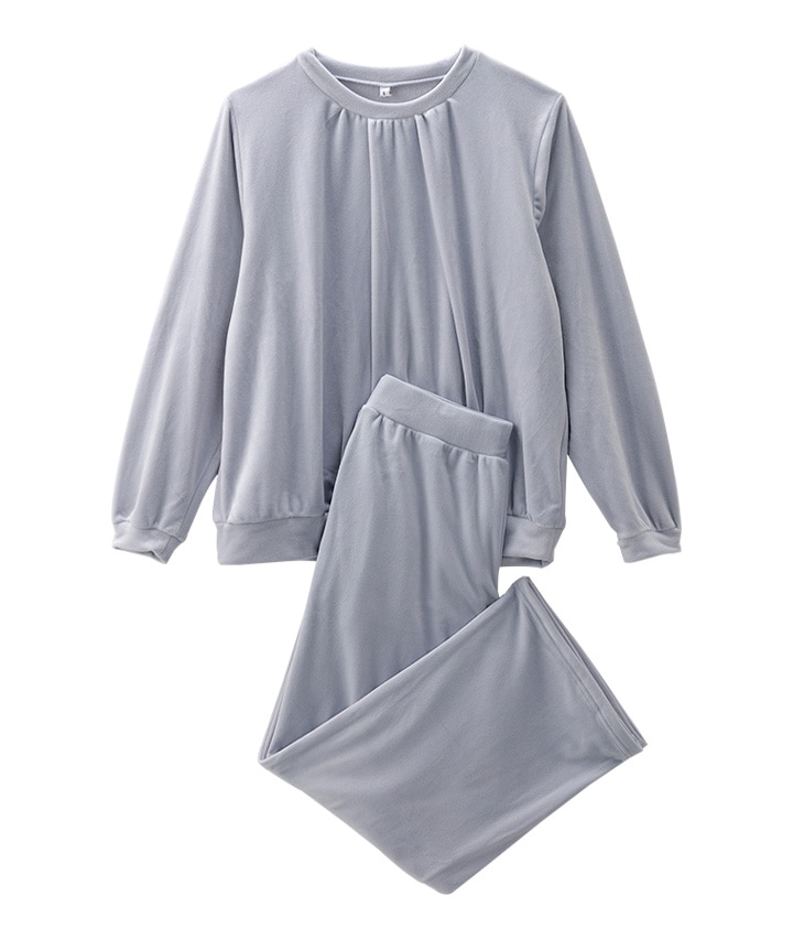 レキップのストレッチベロアセットアップ｜レディース