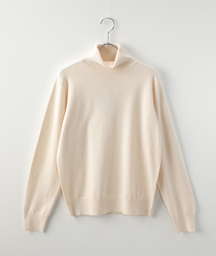 癒されタッチ】タートルネックニットプルオーバー(Mサイズ