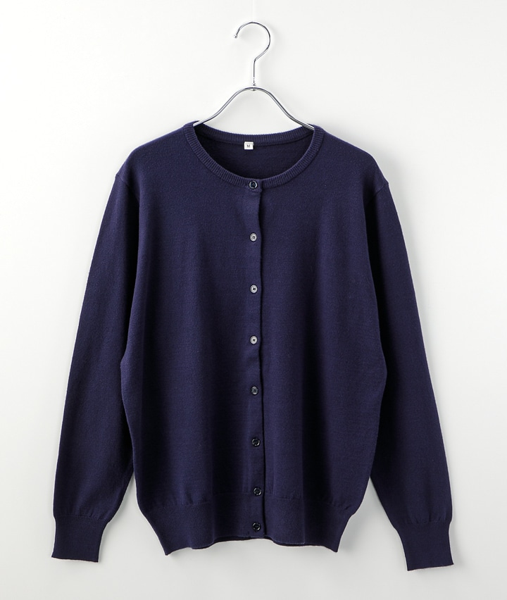 A.PRESSE ネイビー コットン　カーディガン A.PRESSE Cotton Knit Cardigan