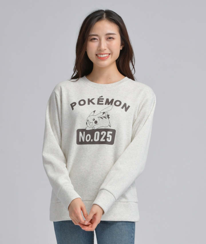 今風カジュアル><ポケットモンスター><ピカチュウ>婦人古着風トレーナー(Mサイズ オートミール): レディース|パシオス公式ネットショップ(パシオスNet) 今風カジュアル><ポケットモンスター><ピカチュウ>婦人古着風トレーナー(Mサイズ オートミール): レディース|パシオス公式ネットショップ(パシオスNet)