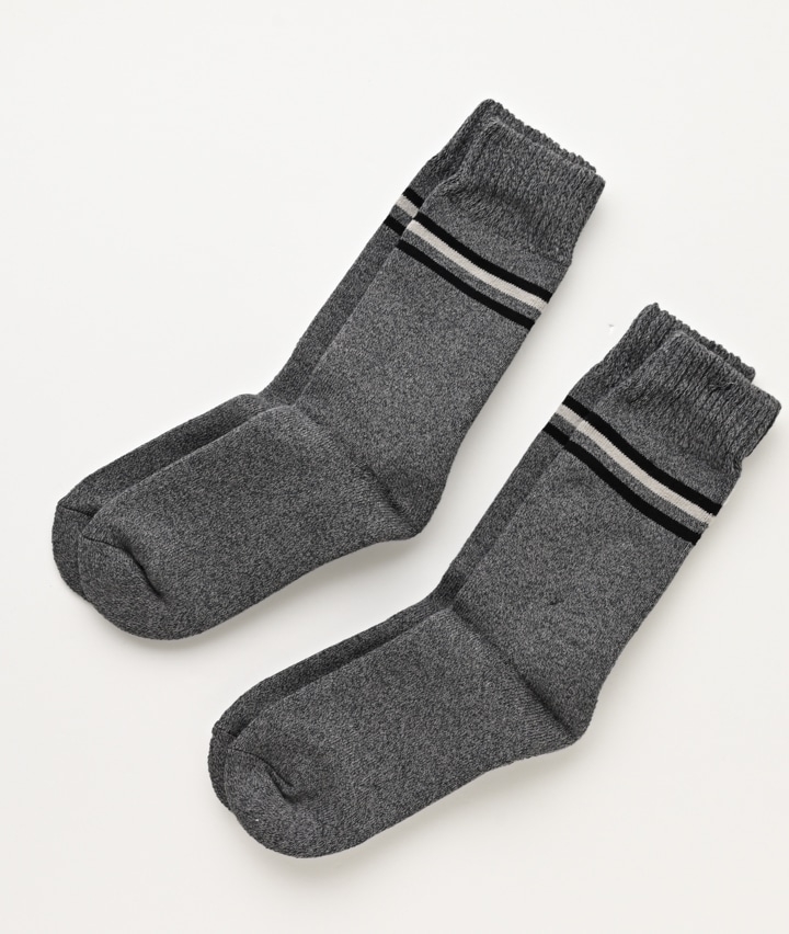 メンズソックス Gingerのチカラ 吸湿発熱 肌に当たる部分綿１００ パイル ２足組 紳士防寒ソックス ２５ ２７ チャコルグレー 紳士 パシオス公式ネットショップ パシオスnet