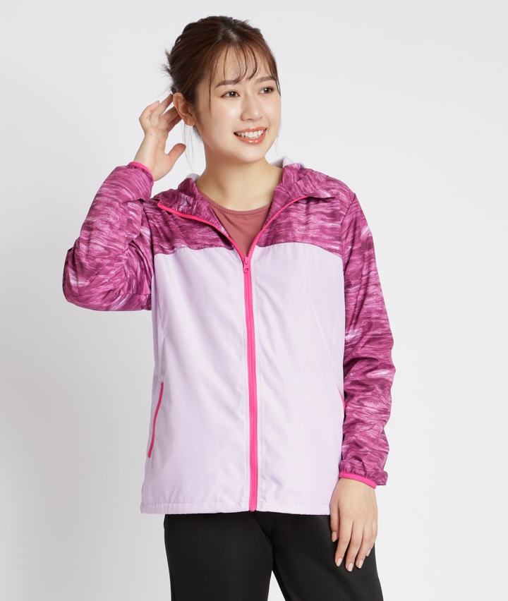 ｓｐｅｅｖ 婦人プリントスポーツジャケット ｍサイズ ピンク レディース パシオス公式ネットショップ パシオスnet