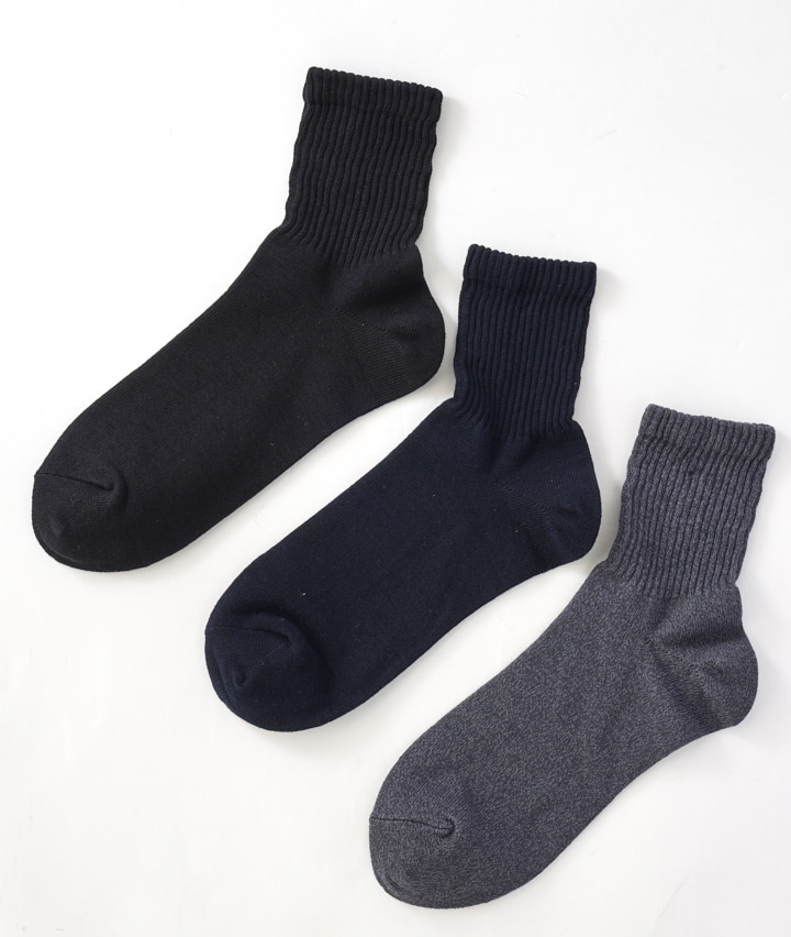 メンズソックス ３足組 制菌ｄｒｙ 表糸綿１００ 紳士ショート丈ソックス ２４ ２６ アソート 紳士 パシオス公式ネットショップ Paseos Net