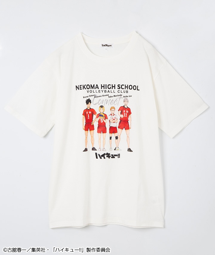 衣類　ぐんぐん牛乳 Tシャツ ホワイト Lサイズ 「ハイキュー!!ストア」 ハイキュー Tシャツ レディース ぐんぐん牛乳 Tシャツ ホワイト