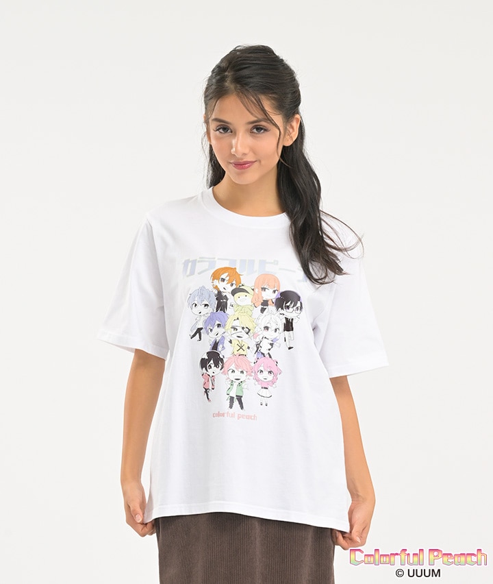 カラフルピーチ tシャツ カラー白 サイズM 落ちた先は