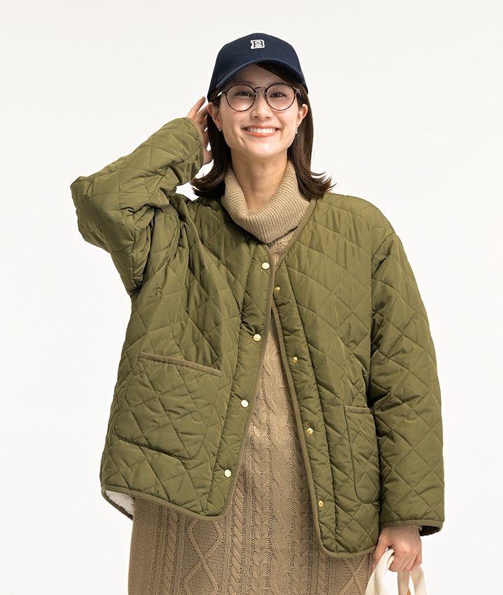 裏ボア中綿ブルゾン