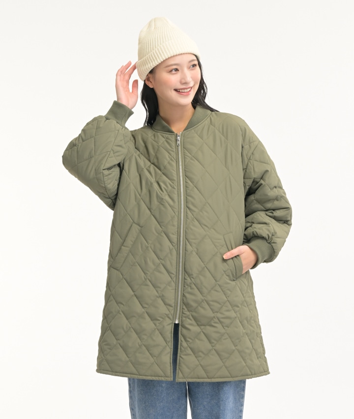 中綿ロングブルゾン