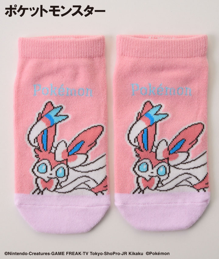 【ポケモン】（ニンフィア）（１足物）フロント柄ソックス