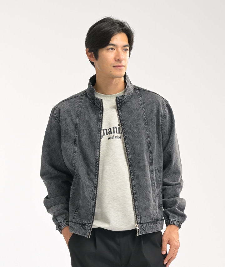 ケミカルデニムスタンドブルゾン