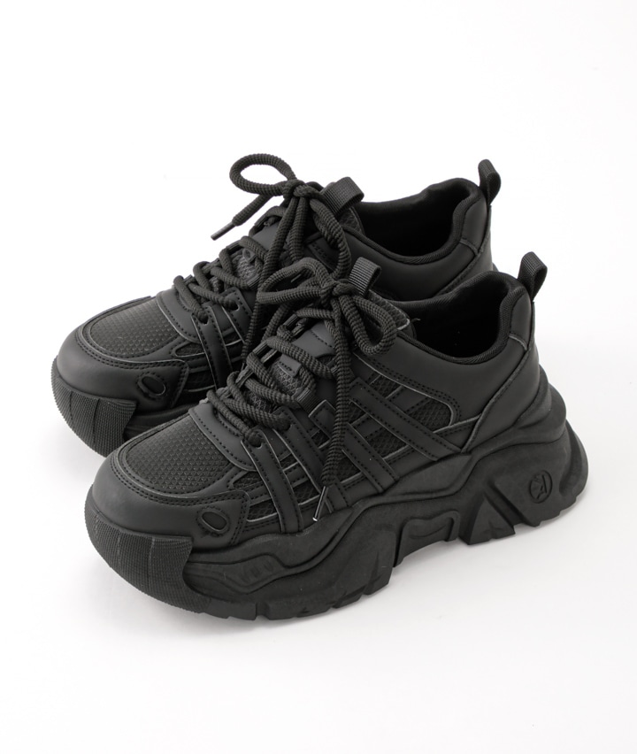 厚底デザインスニーカー