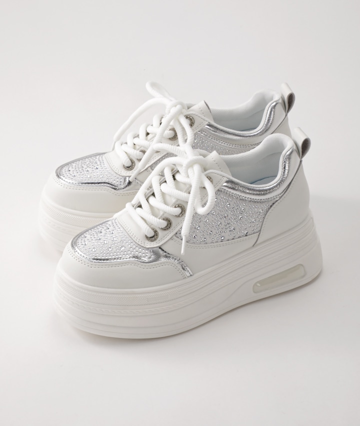 ホットフィックス付厚底スニーカー