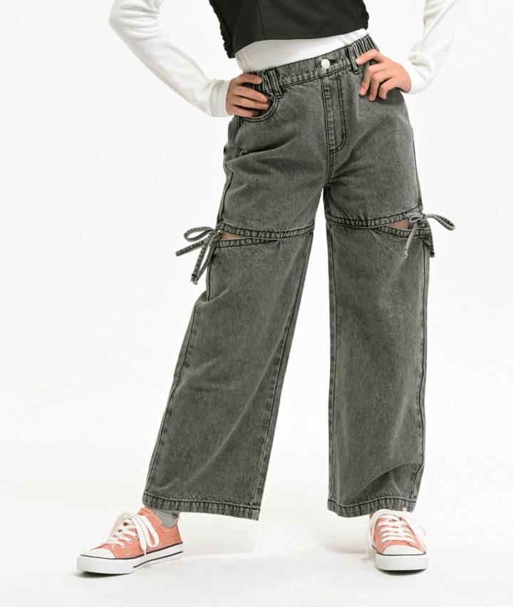 女児デニムワイドパンツ