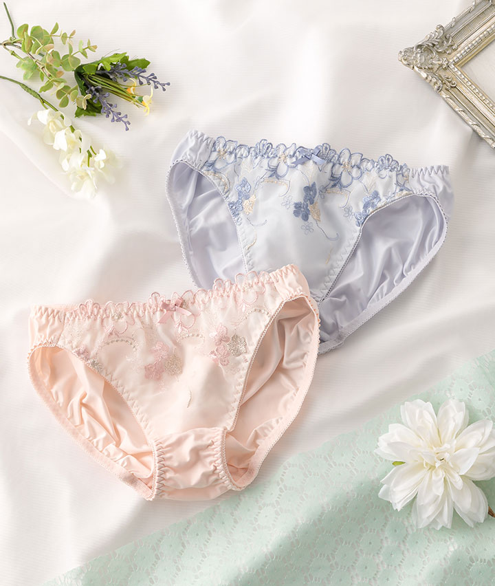 （ふんわりメイク）フラワーモチーフペアショーツ