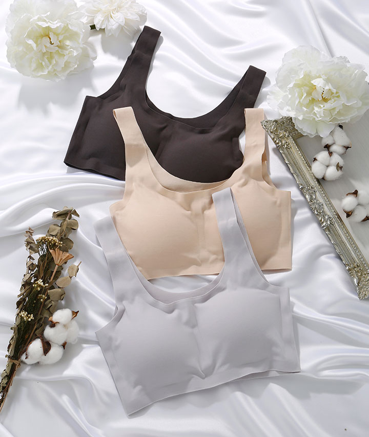 （素肌にいいこと）（綿混）ハーフトップ