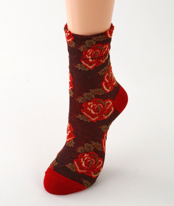 （１足物）フロート花柄ソックス