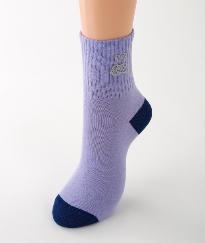 （１足物）くま立体刺繍ソックス