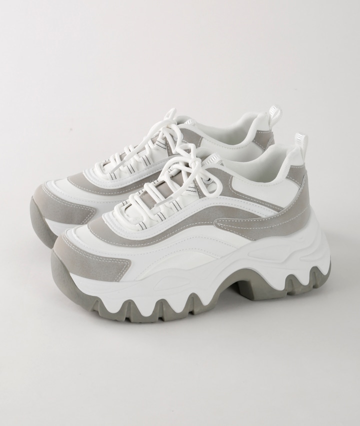 配色厚底ダッドスニーカー