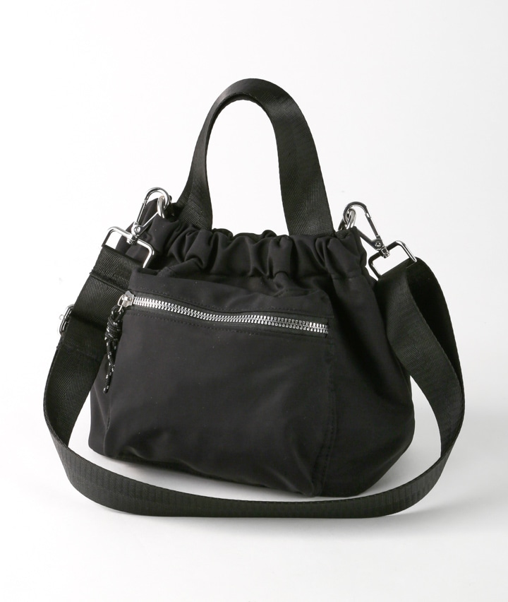 しぼり付きショルダーバッグ