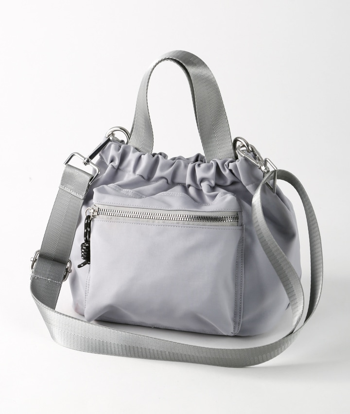 しぼり付きショルダーバッグ