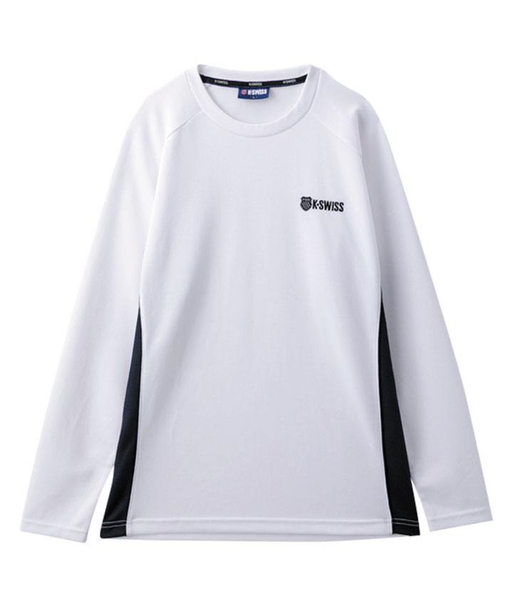 【Ｋ・ＳＷＩＳＳ】ワッフル脇切替クルーＴシャツ