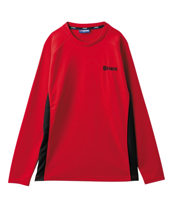 【Ｋ・ＳＷＩＳＳ】ワッフル脇切替クルーＴシャツ