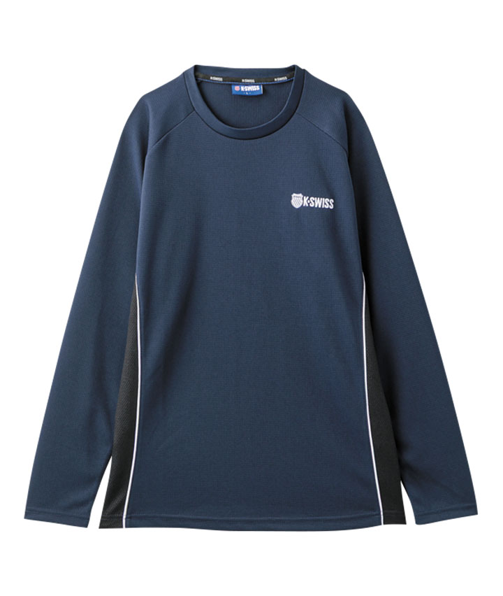 【Ｋ・ＳＷＩＳＳ】ワッフル脇切替クルーＴシャツ