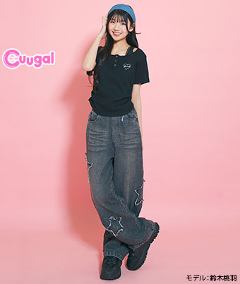 【Ａｐｉ】女児デニムワイドパンツ