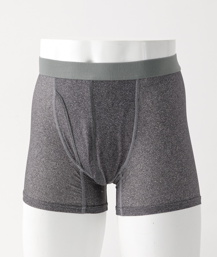 【アクティブスタイル】（ナイロンメッシュストレッチ）（レギュラー丈）（前開き）（杢調）ボクサーブリーフ