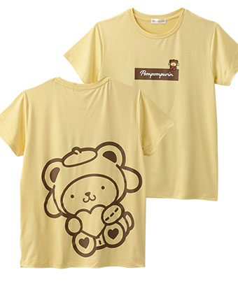 【サンリオキャラクターズ】（ポムポムプリン）クマ柄Ｔシャツ