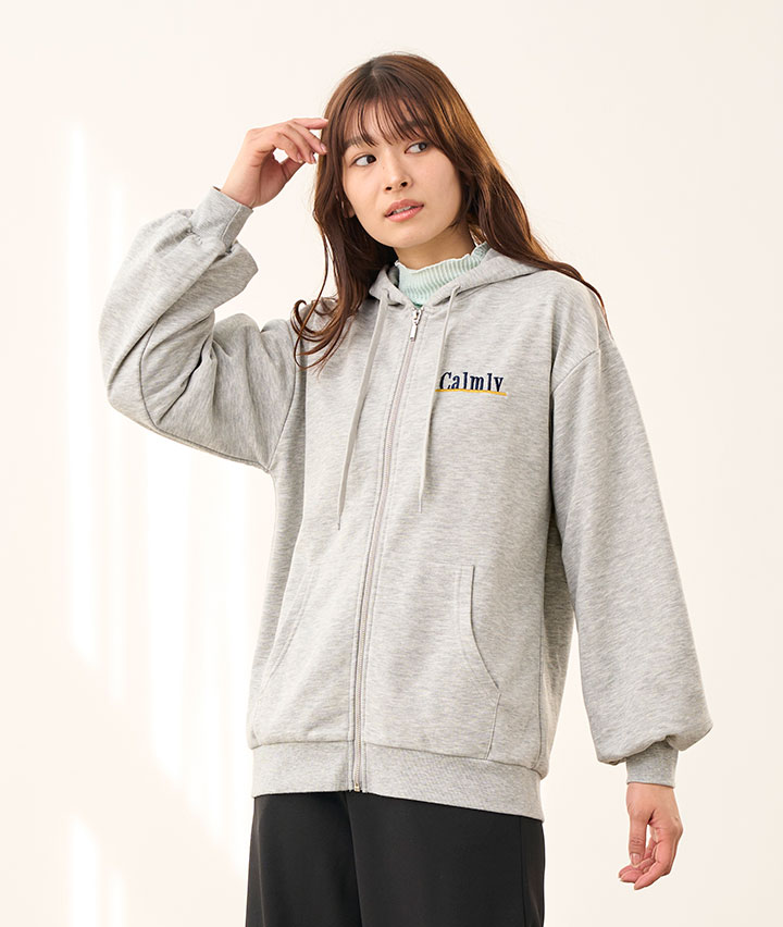 カレッジロゴジップパーカー