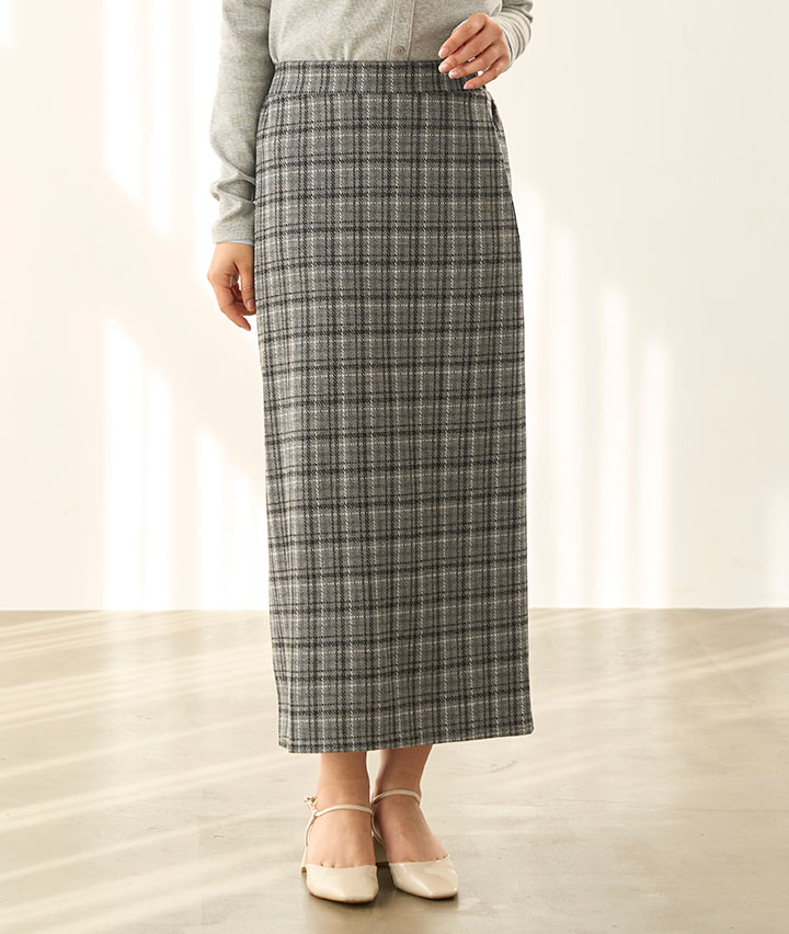 ジャガードチェックスカート