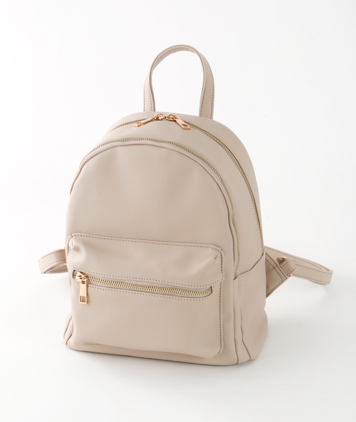 婦人出ポケ合皮ミニリュックサック