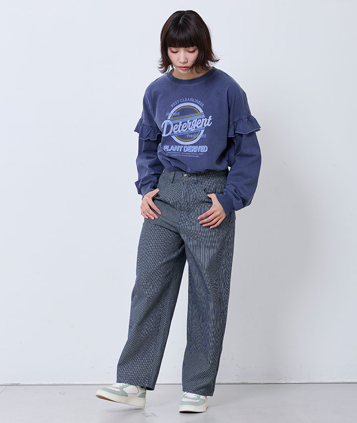 バギーデニムパンツ