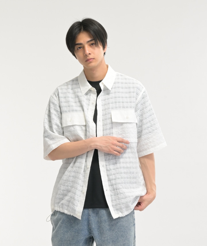 シアーチェックシャツ