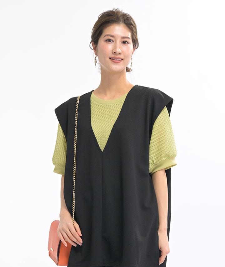 クロシェ編み風プルオーバー