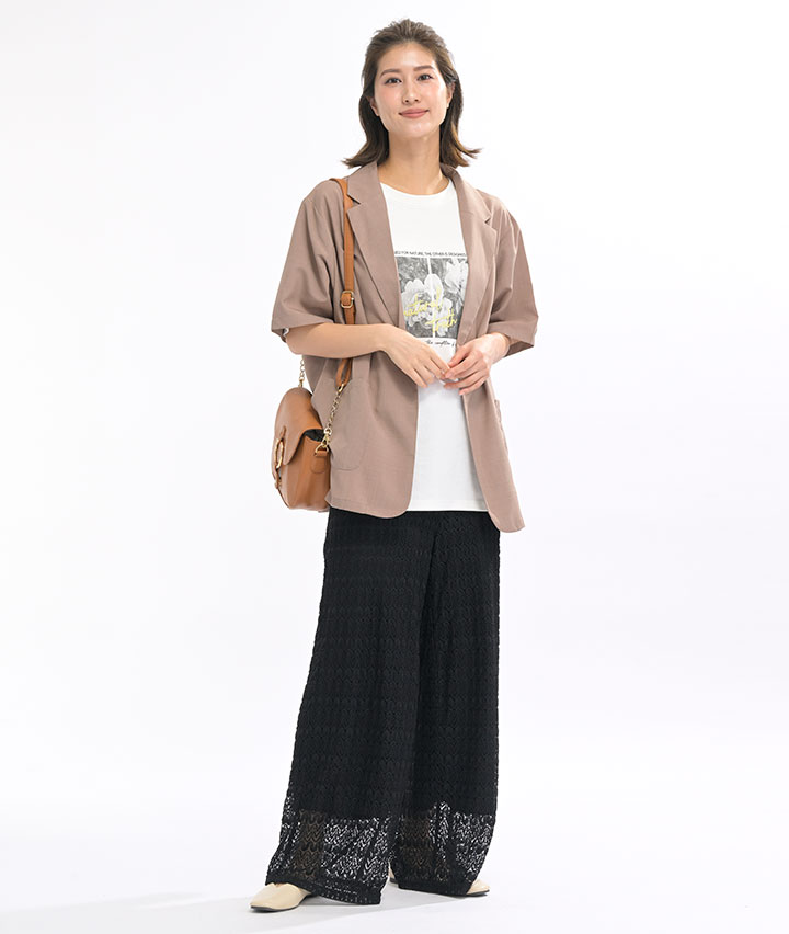 レースストレートパンツ