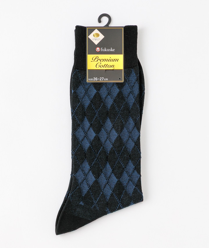 【福助】（１足物）アーガイル柄ビジネスソックス
