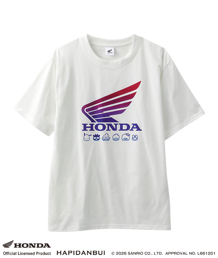 【ＨＯＮＤＡ×はぴだんぶい】半袖ウィングプリントＴシャツ