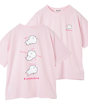 【うさまる】女児半袖Ｔシャツ