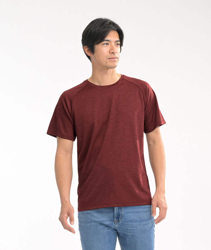 【ＳＰＥＥＶ】（肌側メッシュ）（通気性）（カチオン杢調）半袖丸首Ｔシャツ
