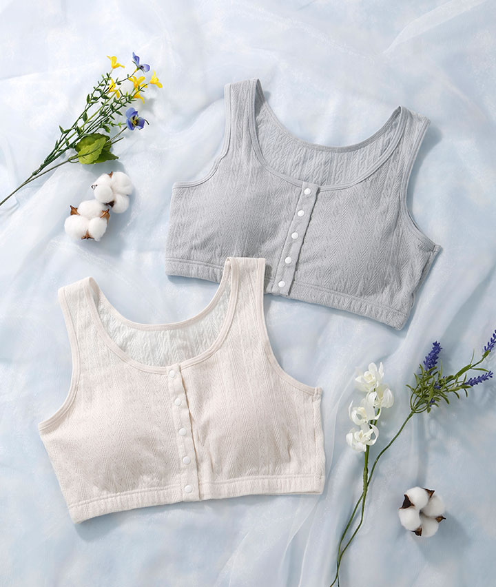 （コットン１００％）（前開き）ルームハーフトップ